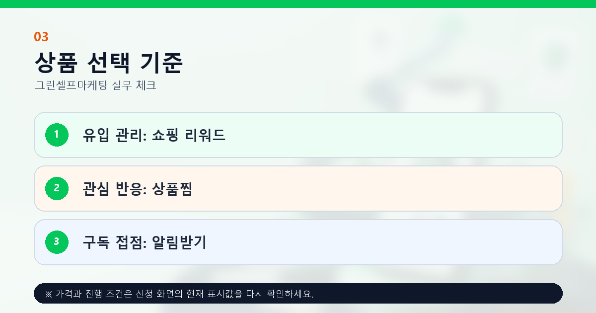 쇼핑 마케팅 목적에 따른 상품 선택 방법