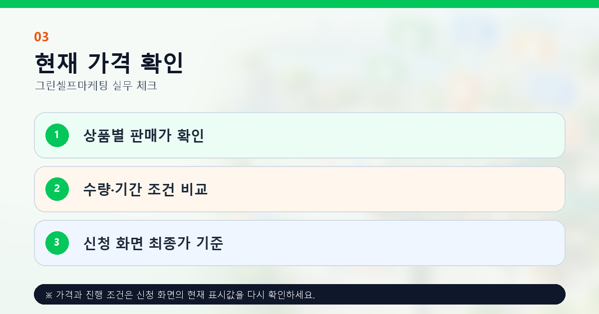 지역 검색 상품의 현재 판매가 수량 기간과 최종 금액 확인