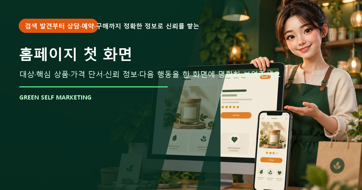 홈페이지 첫 화면 대표 이미지